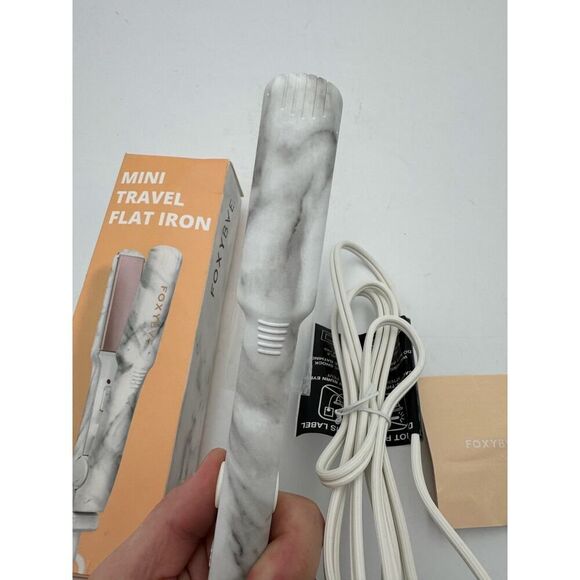 FoxyBae Mini Travel Marble Flat Iron NIB - Picture 2 of 6